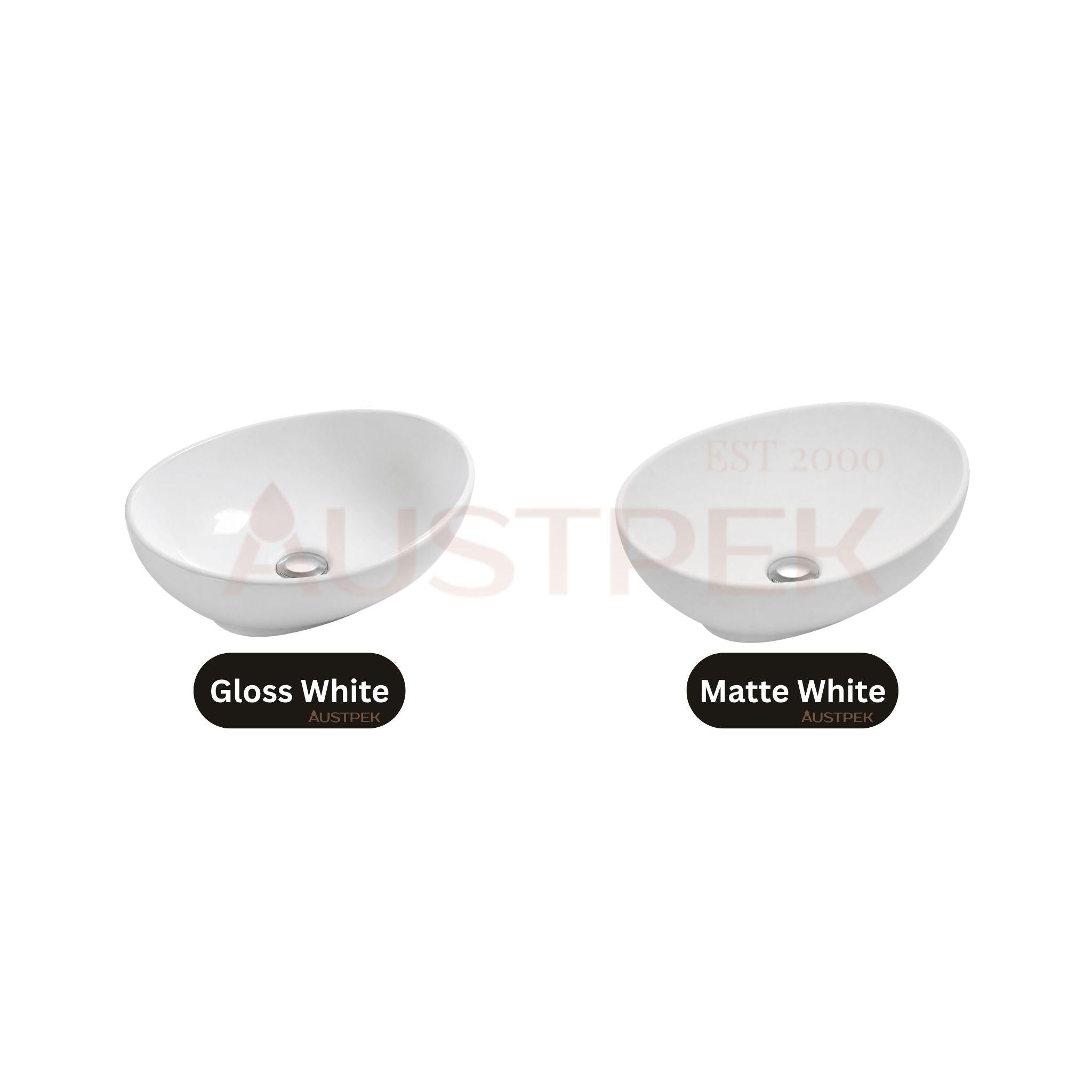 LUKKA BIRCH ABOVE COUNTER BASIN MATTE WHITE 410MM