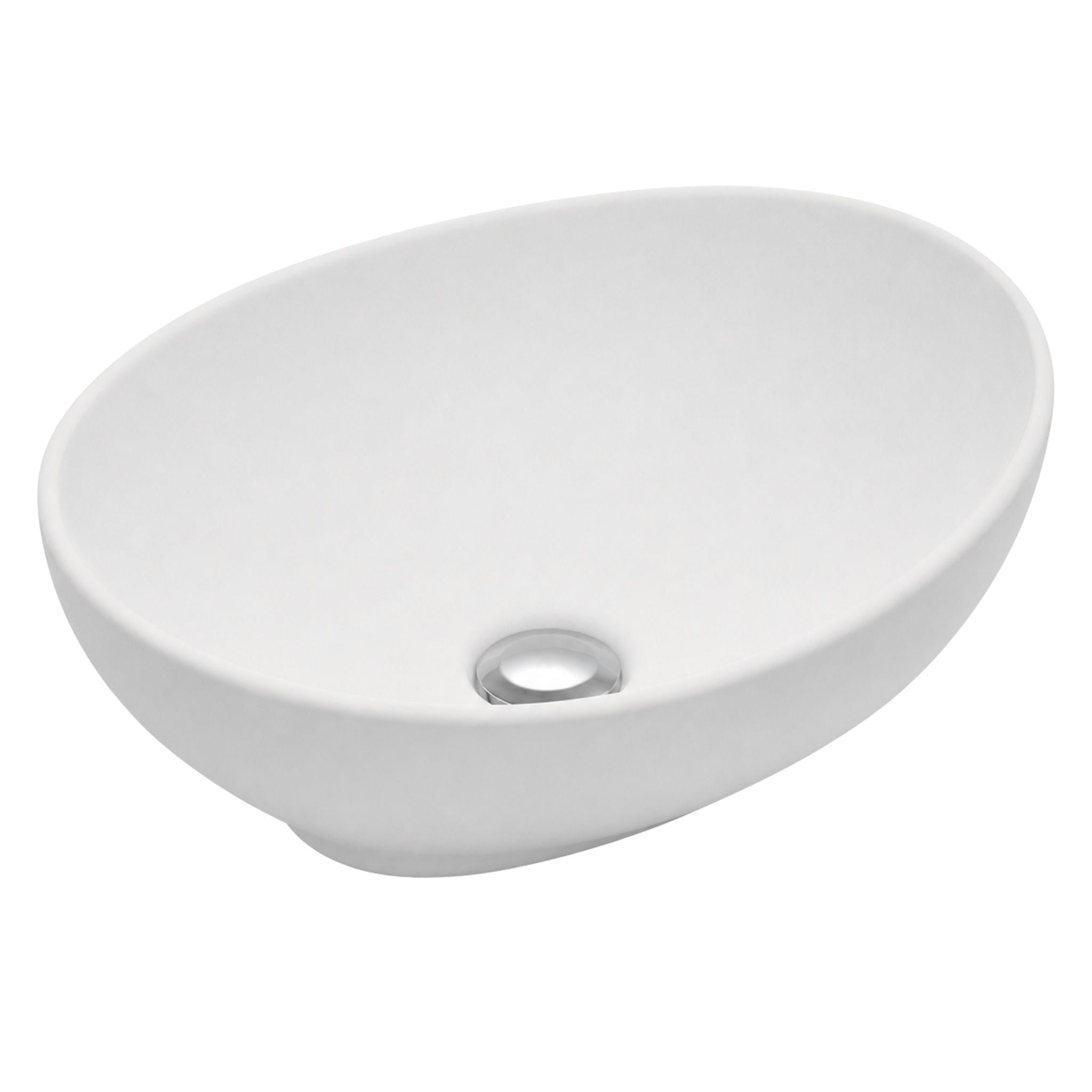 LUKKA BIRCH ABOVE COUNTER BASIN MATTE WHITE 410MM