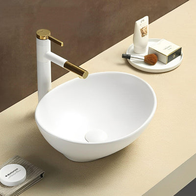 LUKKA BIRCH ABOVE COUNTER BASIN MATTE WHITE 410MM