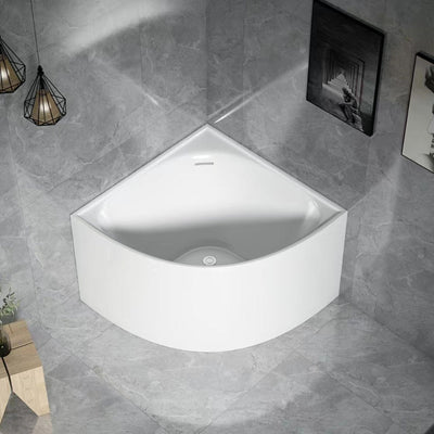 LUKKA BINGIE MINI SKIRT CORNER BATHTUB OVERFLOW GLOSS WHITE 1000MM