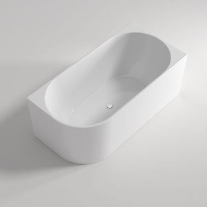 LUKKA BINGIE SKIRT RIGHT CORNER BATHTUB GLOSS WHITE (AVAILABLE IN 1400MM, 1500MM AND 1700MM)