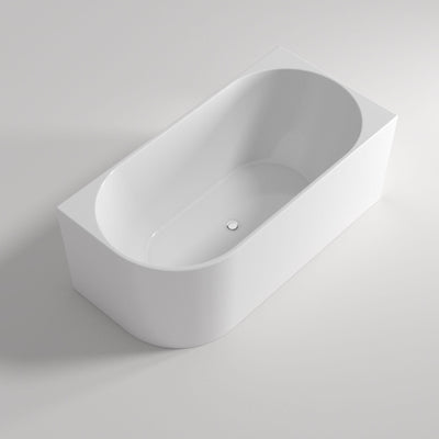 LUKKA BINGIE SKIRT RIGHT CORNER BATHTUB GLOSS WHITE (AVAILABLE IN 1400MM, 1500MM AND 1700MM)
