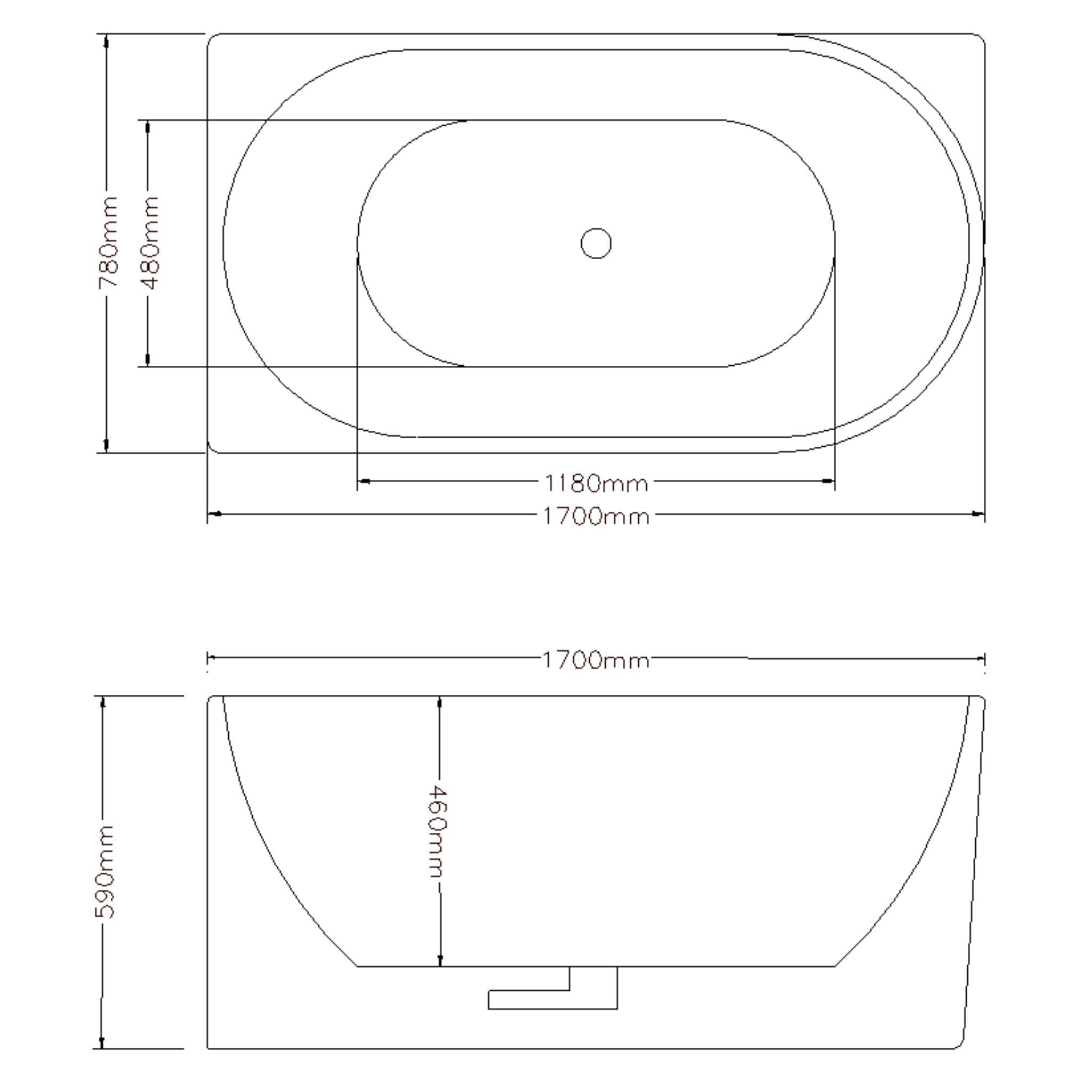 LUKKA BINGIE SKIRT LEFT CORNER BATHTUB GLOSS WHITE (AVAILABLE IN 1400MM, 1500MM AND 1700MM)