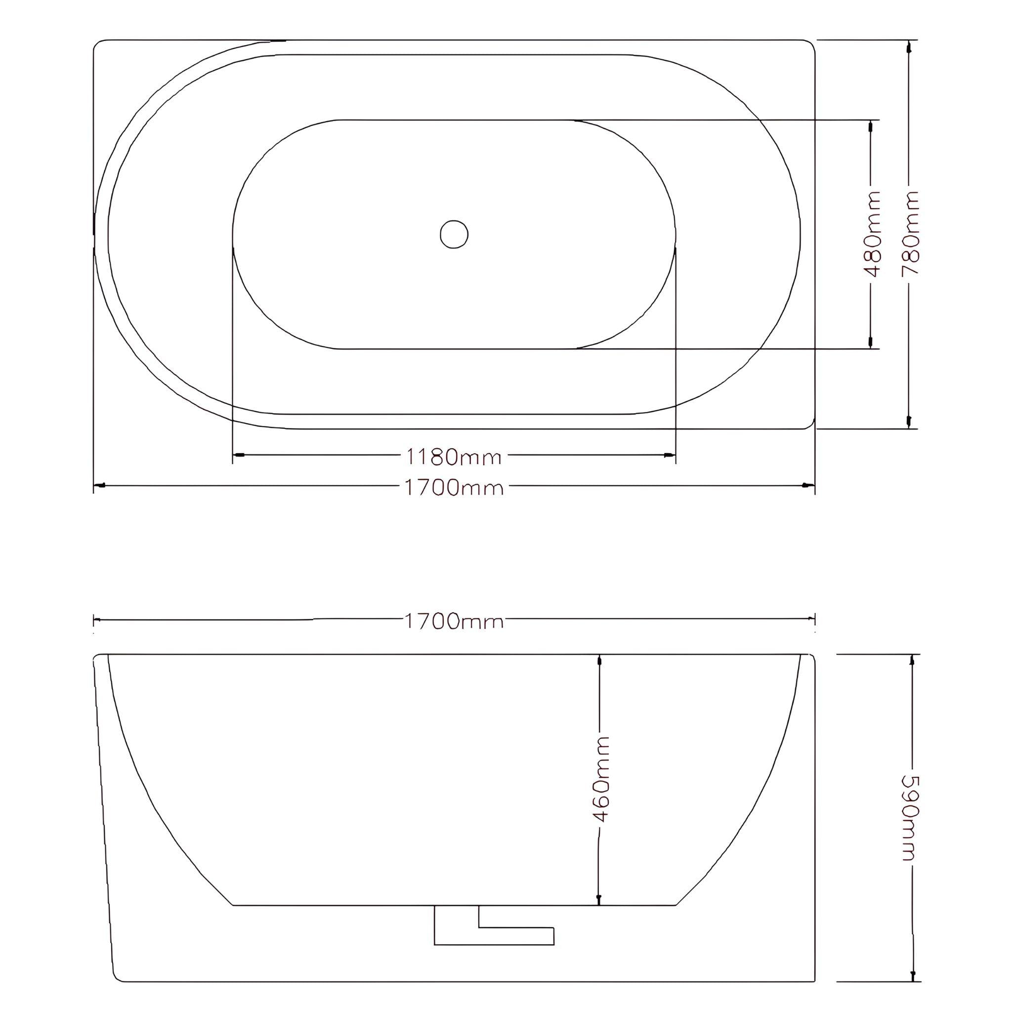 LUKKA BINGIE SKIRT RIGHT CORNER BATHTUB GLOSS WHITE (AVAILABLE IN 1400MM, 1500MM AND 1700MM)