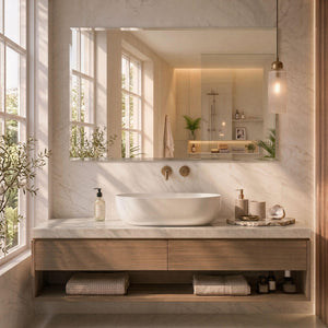 LUKKA RECTTA RECTANGULAR FRAMELESS BEVEL EDGE PLAIN MIRROR 1500X900MM