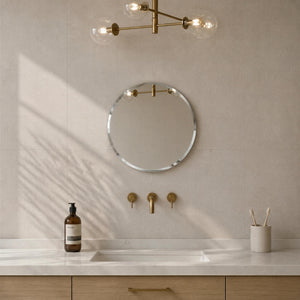 LUKKA ORBIS ROUND FRAMELESS BEVEL EDGE PLAIN MIRROR 500X500MM