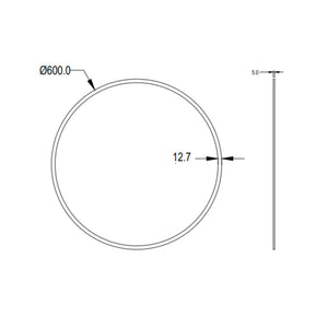 LUKKA ORBIS ROUND FRAMELESS BEVEL EDGE PLAIN MIRROR 600X600MM