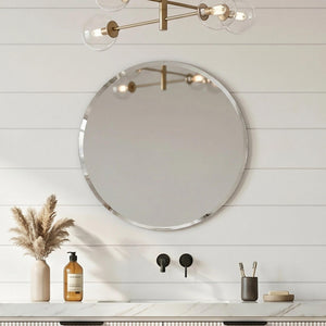 LUKKA ORBIS ROUND FRAMELESS BEVEL EDGE PLAIN MIRROR 800X800MM