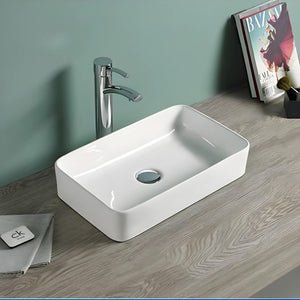 LUKKA CRETE ABOVE COUNTER BASIN GLOSS WHITE 361MM