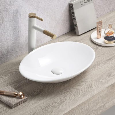 LUKKA CABRITA ABOVE COUNTER BASIN GLOSS WHITE 510MM