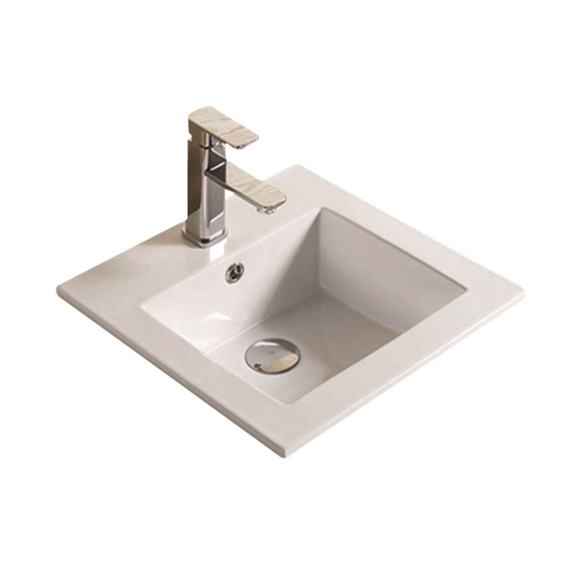 LUKKA CRETE SEMI INSET BASIN GLOSS WHITE 415MM