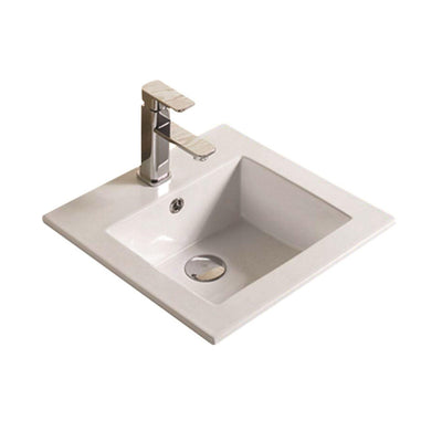LUKKA CRETE SEMI INSET BASIN GLOSS WHITE 415MM