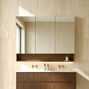 LUKKA CLARK MOCHA OAK MATTE MIRROR SHAVING CABINET 1200MM