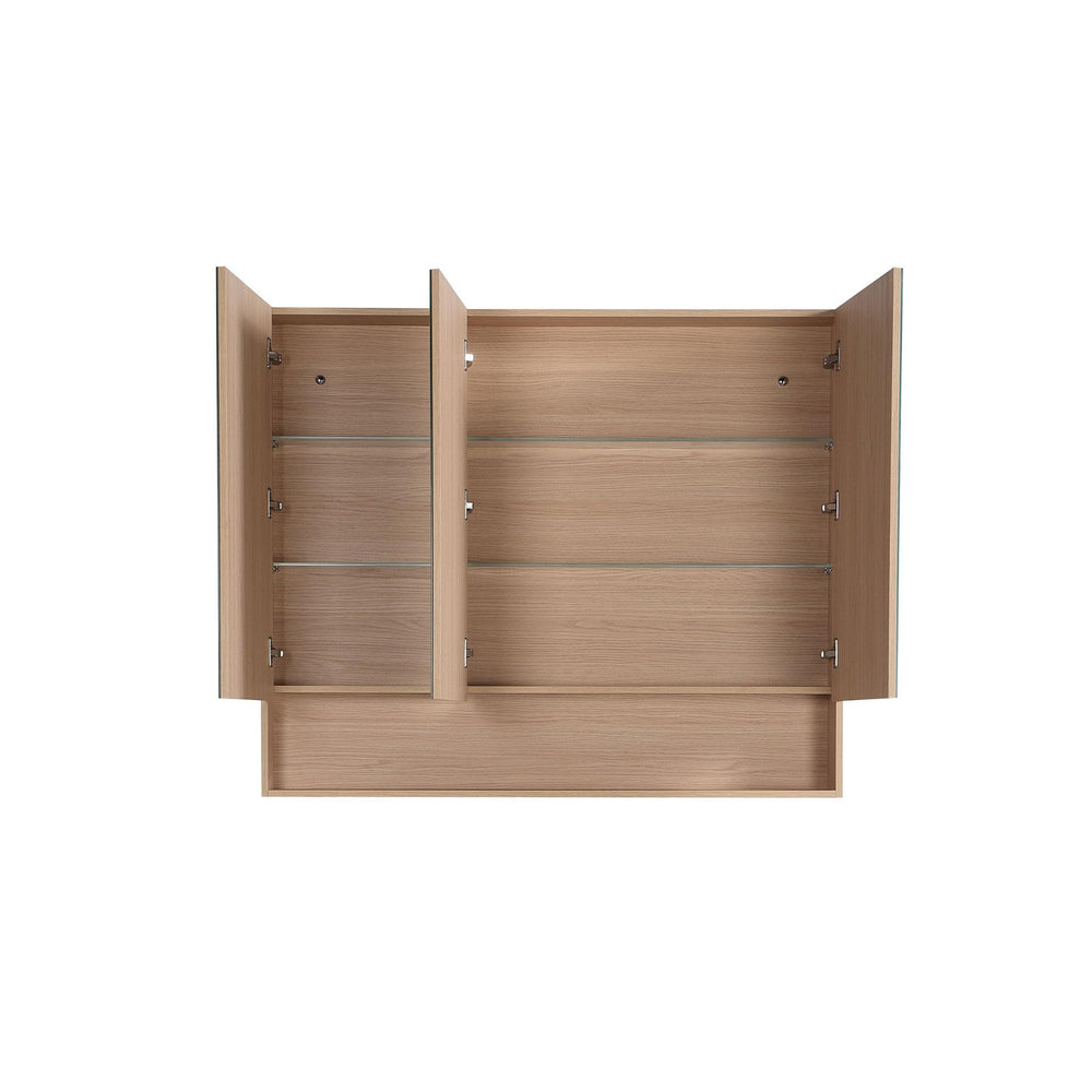 LUKKA CLARK SANDY OAK MATTE MIRROR SHAVING CABINET 1200MM