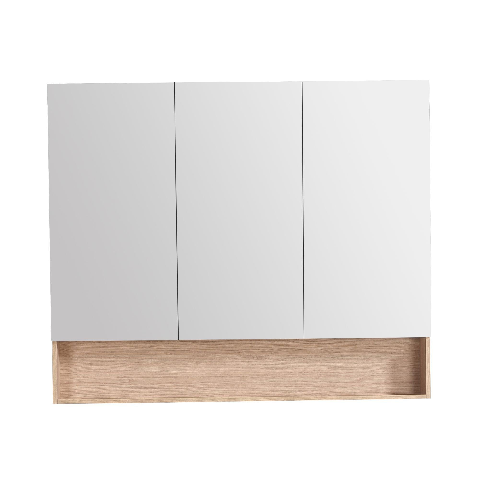LUKKA CLARK SANDY OAK MATTE MIRROR SHAVING CABINET 1200MM