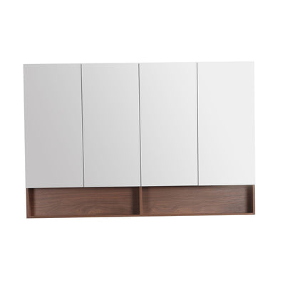 LUKKA CLARK MOCHA OAK MATTE MIRROR SHAVING CABINET 1500MM