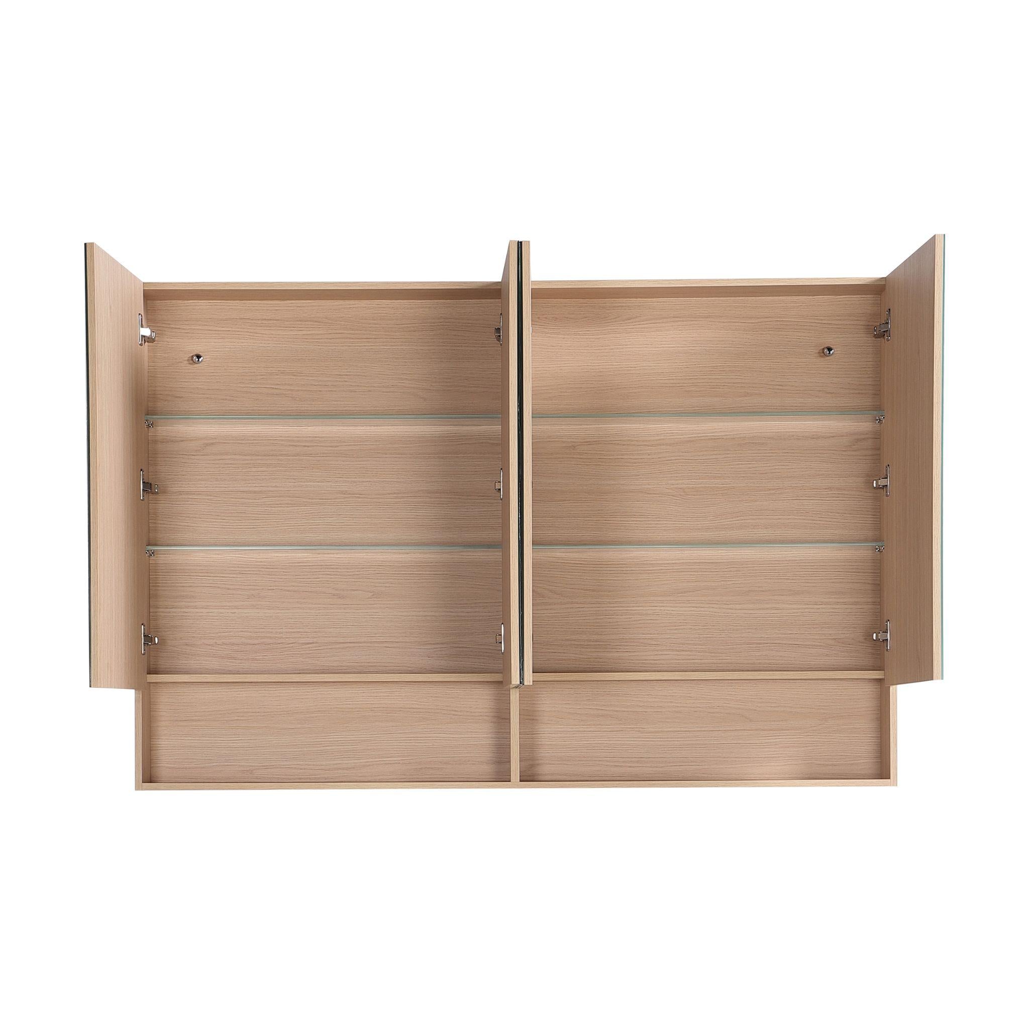 LUKKA CLARK SANDY OAK MATTE MIRROR SHAVING CABINET 1500MM