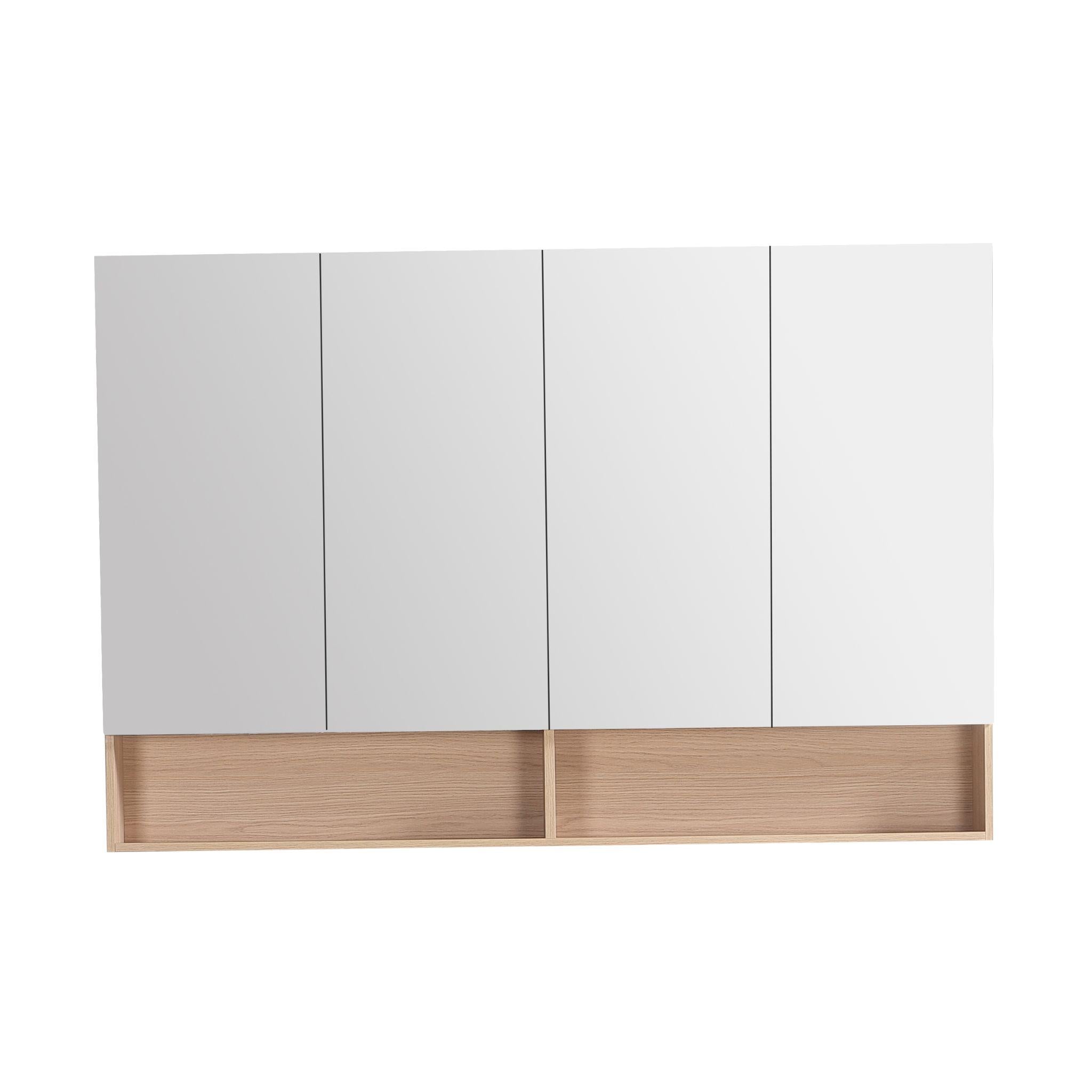 LUKKA CLARK SANDY OAK MATTE MIRROR SHAVING CABINET 1500MM