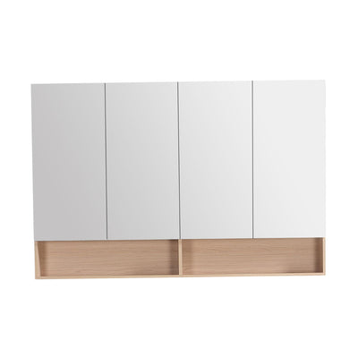 LUKKA CLARK SANDY OAK MATTE MIRROR SHAVING CABINET 1500MM
