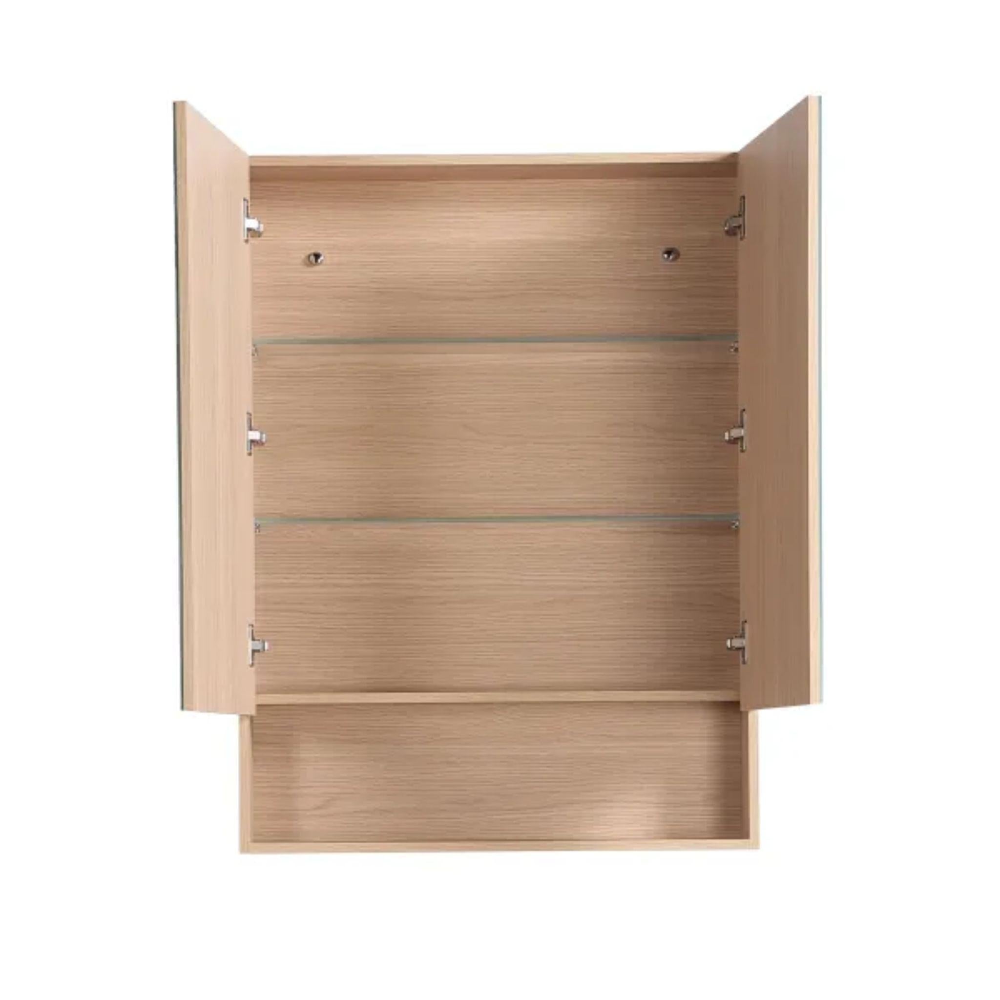 LUKKA CLARK SANDY OAK MATTE MIRROR SHAVING CABINET 750MM