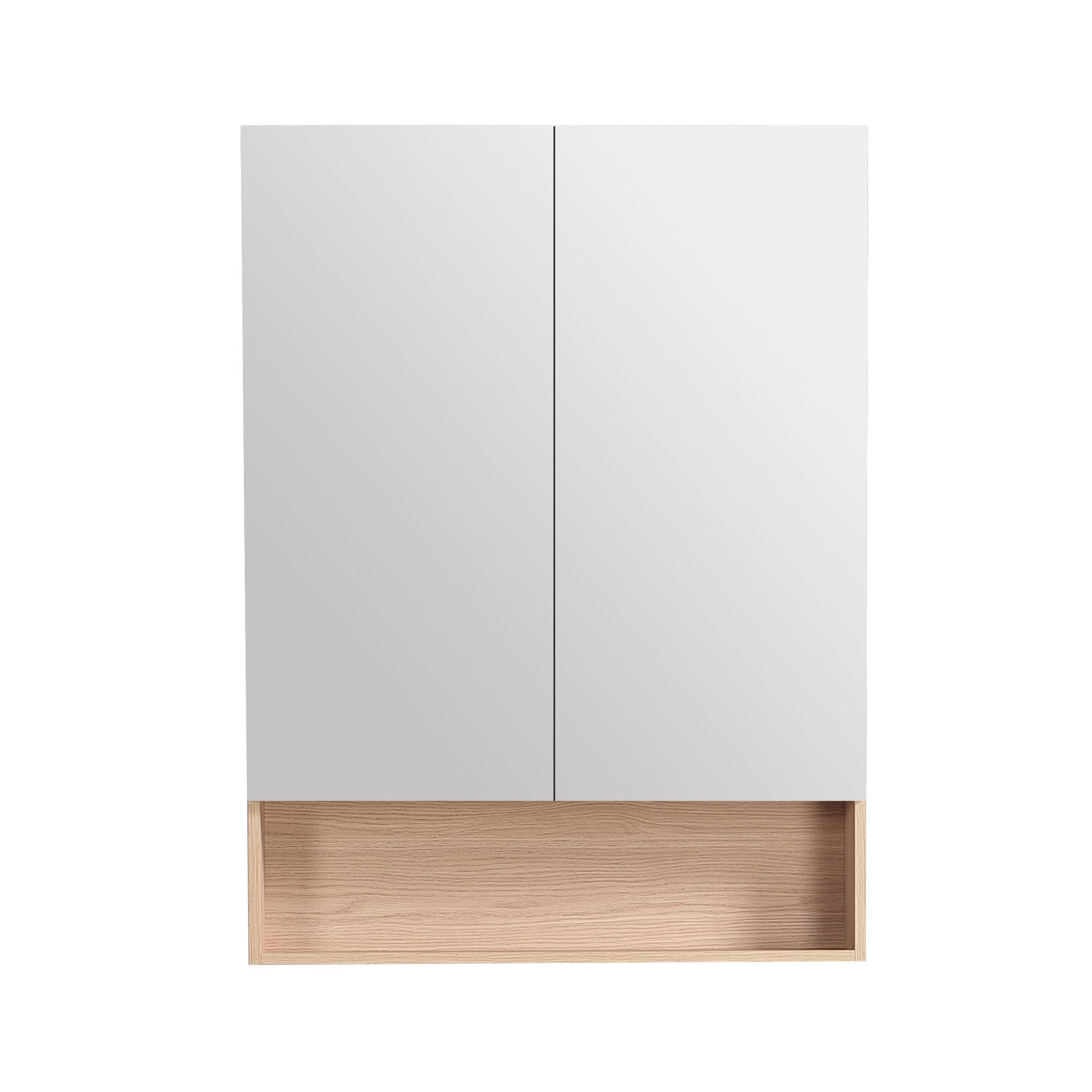 LUKKA CLARK SANDY OAK MATTE MIRROR SHAVING CABINET 750MM