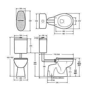 LUKKA CARRIDA CARE TOILET SUITE WHITE