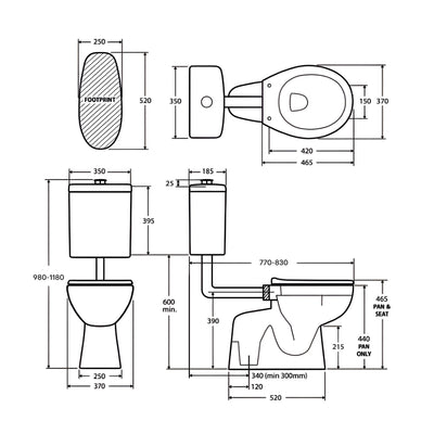 LUKKA CARRIDA CARE TOILET SUITE WHITE