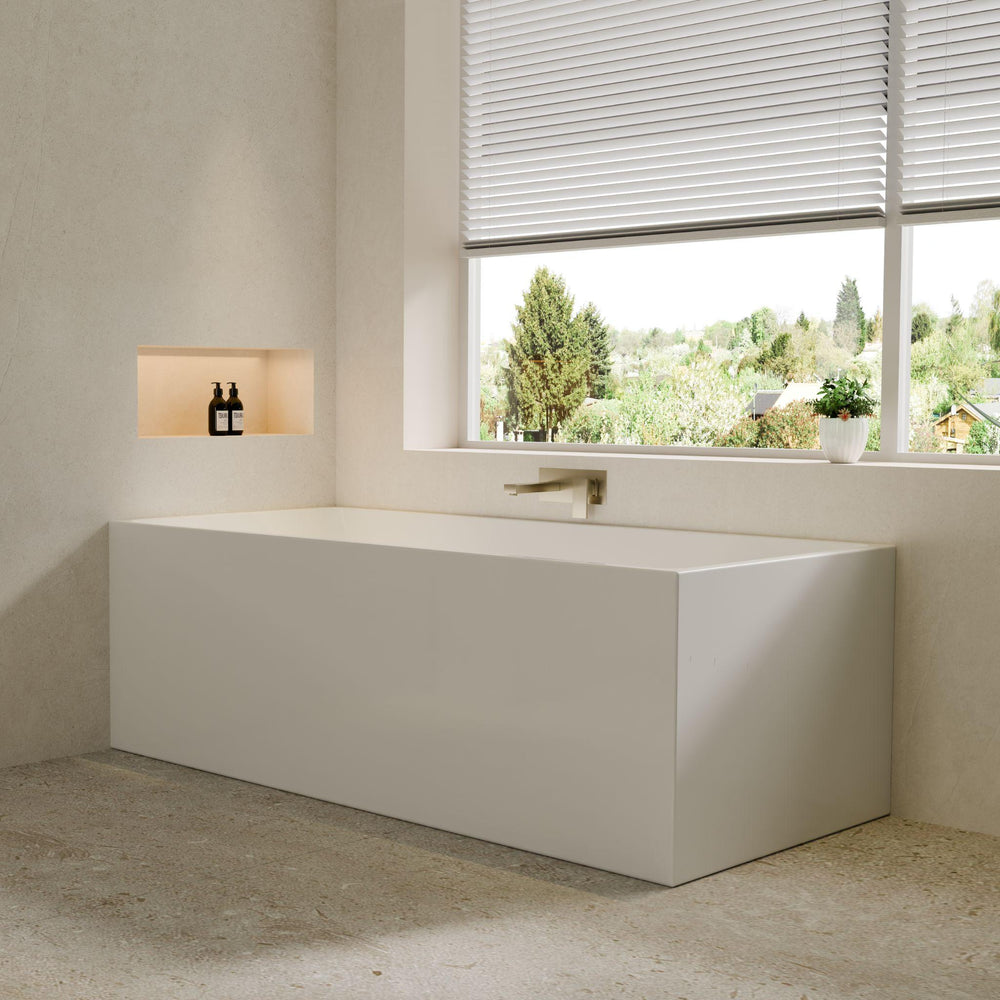 LUKKA CRETE MULTIFIT FREESTANDING BATHTUB GLOSS WHITE (AVAILABLE IN 1500MM AND 1700MM)