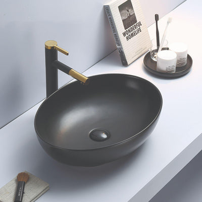 LUKKA CAREY ABOVE COUNTER BASIN MATTE BLACK 520MM