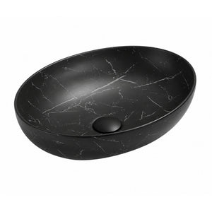 LUKKA CAREY ABOVE COUNTER BASIN MATTE MARBLE BLACK 520MM