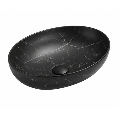 LUKKA CAREY ABOVE COUNTER BASIN MATTE MARBLE BLACK 520MM