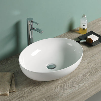 LUKKA CAREY ABOVE COUNTER BASIN GLOSS WHITE 520MM