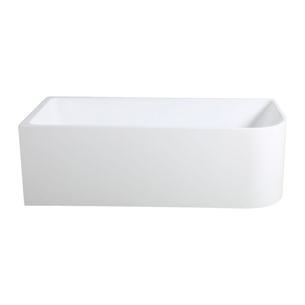 LUKKA CLAYTON FREESTANDING LEFT CORNER BATHTUB GLOSS WHITE (AVAILABLE IN 1400MM, 1500MM AND 1700MM)