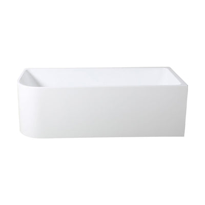LUKKA CLAYTON FREESTANDING RIGHT CORNER BATHTUB GLOSS WHITE (AVAILABLE IN 1400MM, 1500MM AND 1700MM)