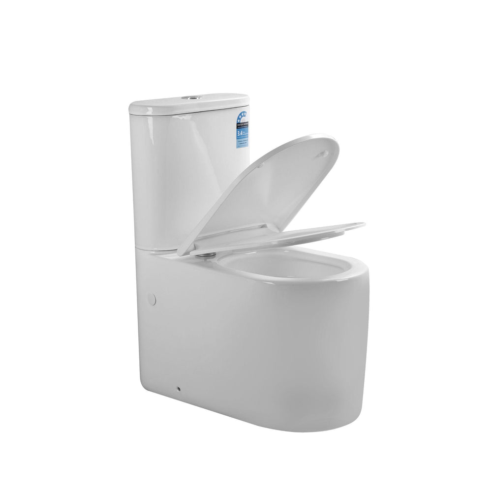 LUKKA DEVITO TORNADO RIMLESS BACK TO WALL TOILET SUITE GLOSS WHITE