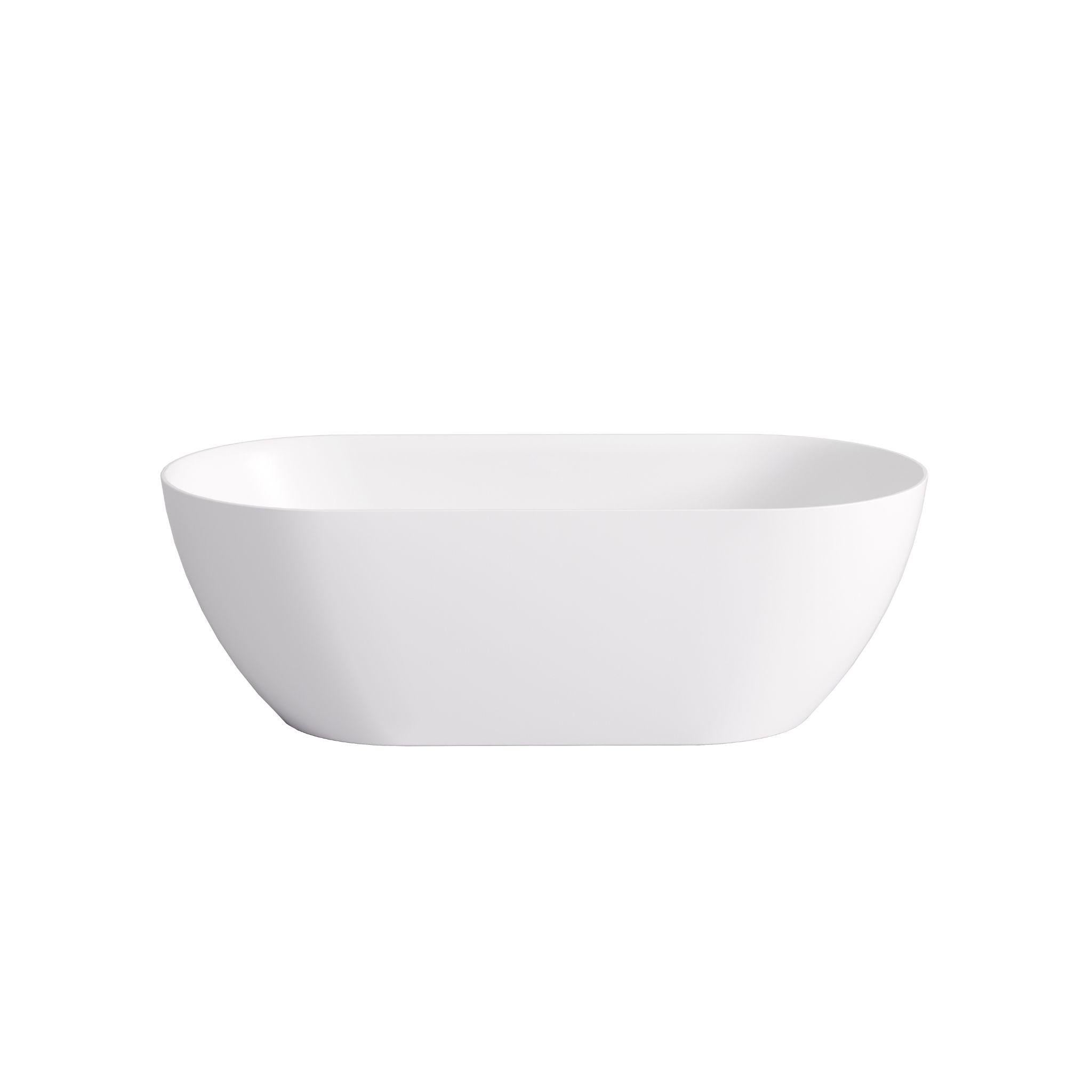 LUKKA ELLIPS SLIM FREESTANDING BATHTUB MATTE WHITE (AVAILABLE IN MULTIPLE SIZES)