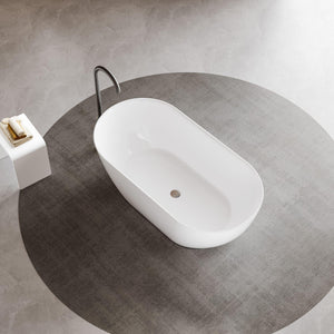 LUKKA ELLIPS SLIM FREESTANDING BATHTUB GLOSS WHITE (AVAILABLE IN MULTIPLE SIZES)