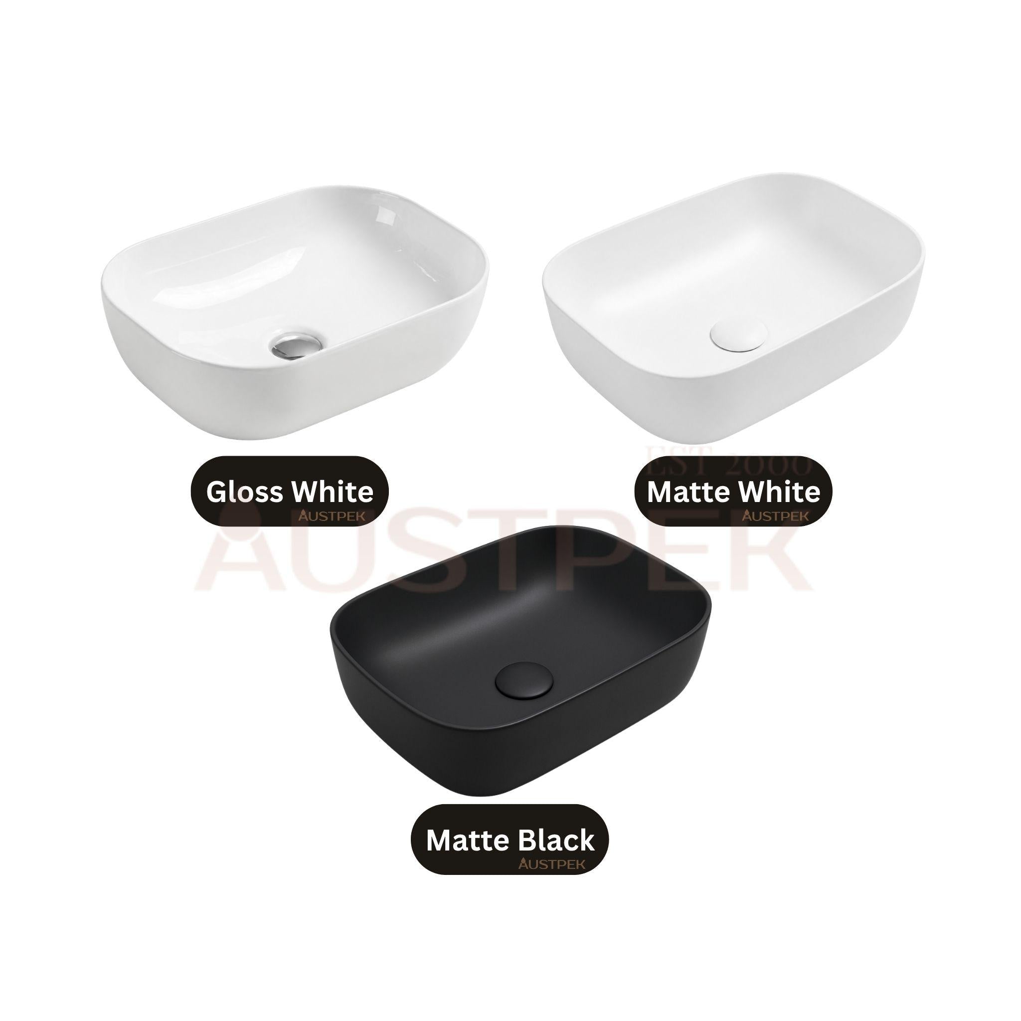 LUKKA ELLIPS ABOVE COUNTER BASIN MATTE WHITE 460MM