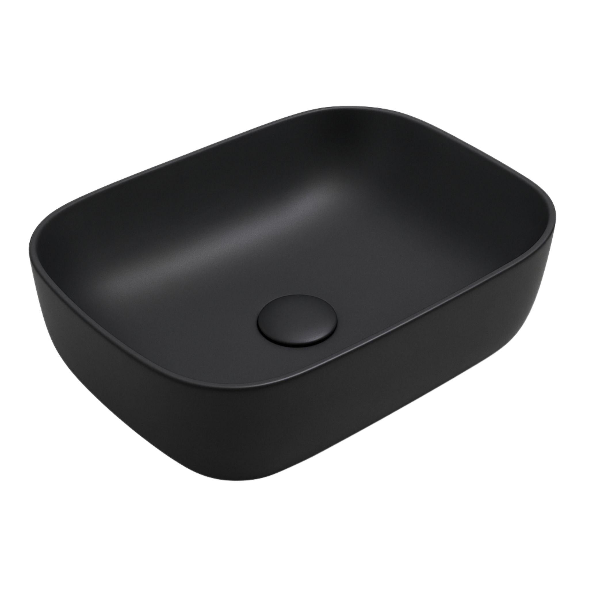 LUKKA ELLIPS ABOVE COUNTER BASIN MATTE BLACK 460MM