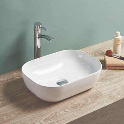LUKKA ELLIPS ABOVE COUNTER BASIN GLOSS WHITE 460MM