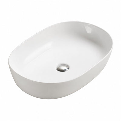 LUKKA ELLIPS ABOVE COUNTER BASIN GLOSS WHITE 490MM