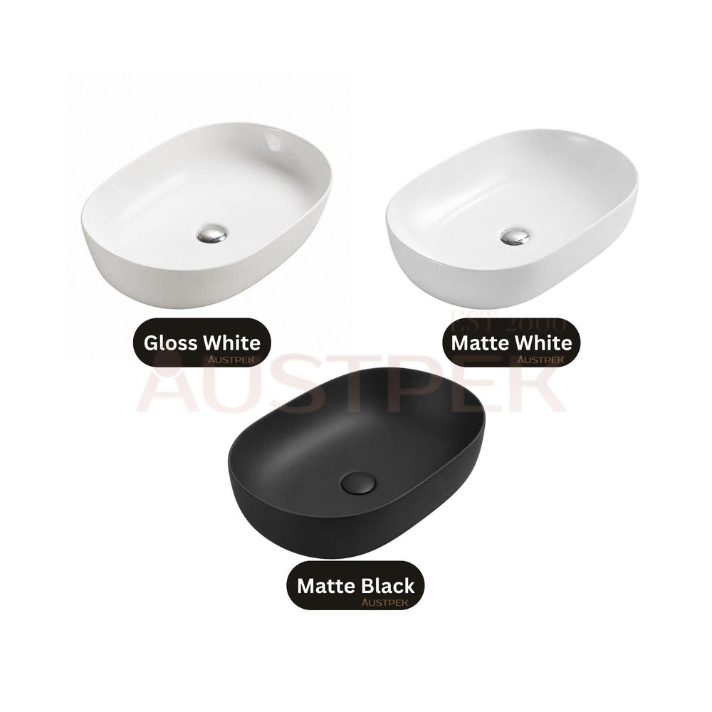 LUKKA ELLIPS ABOVE COUNTER BASIN MATTE WHITE 490MM