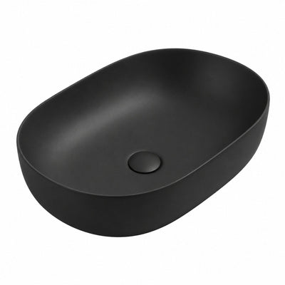 LUKKA ELLIPS ABOVE COUNTER BASIN MATTE BLACK 490MM
