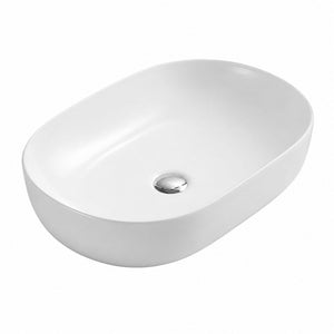 LUKKA ELLIPS ABOVE COUNTER BASIN MATTE WHITE 490MM
