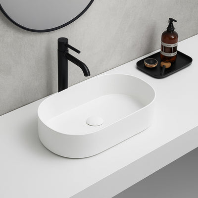 LUKKA ELLIPS ABOVE COUNTER BASIN MATTE WHITE 525MM