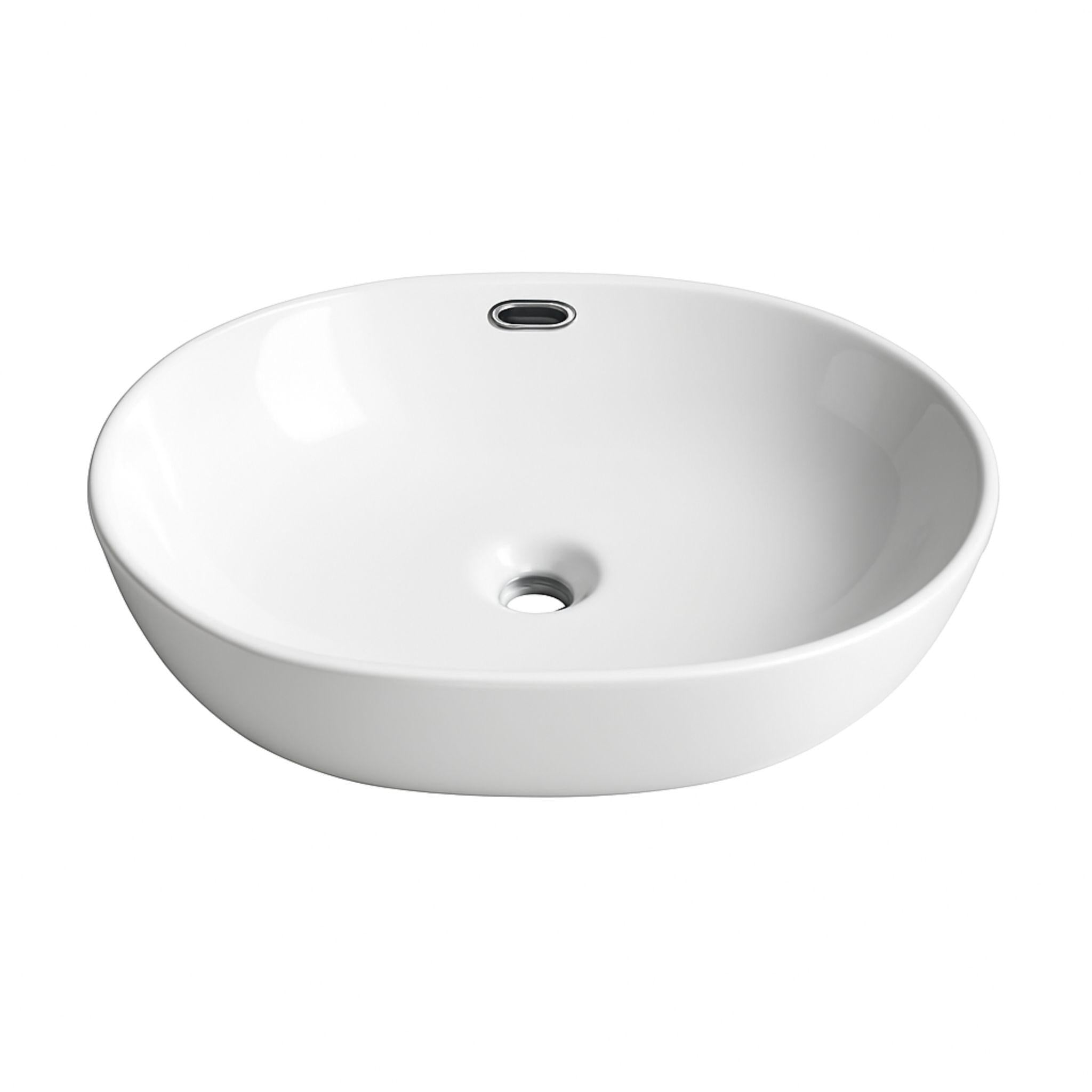 LUKKA ELLIPS ABOVE COUNTER BASIN GLOSS WHITE 610MM