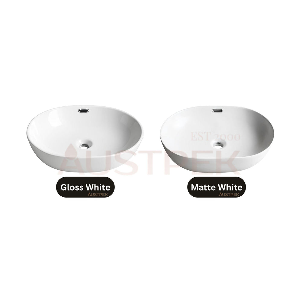 LUKKA ELLIPS ABOVE COUNTER BASIN GLOSS WHITE 610MM