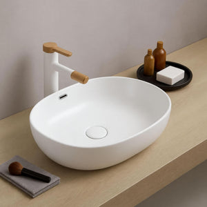 LUKKA ELLIPS ABOVE COUNTER BASIN MATTE WHITE 610MM