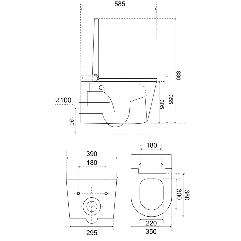 LUKKA EVO WALL HUNG SMART TOILET WITH SMART SEAT WHITE