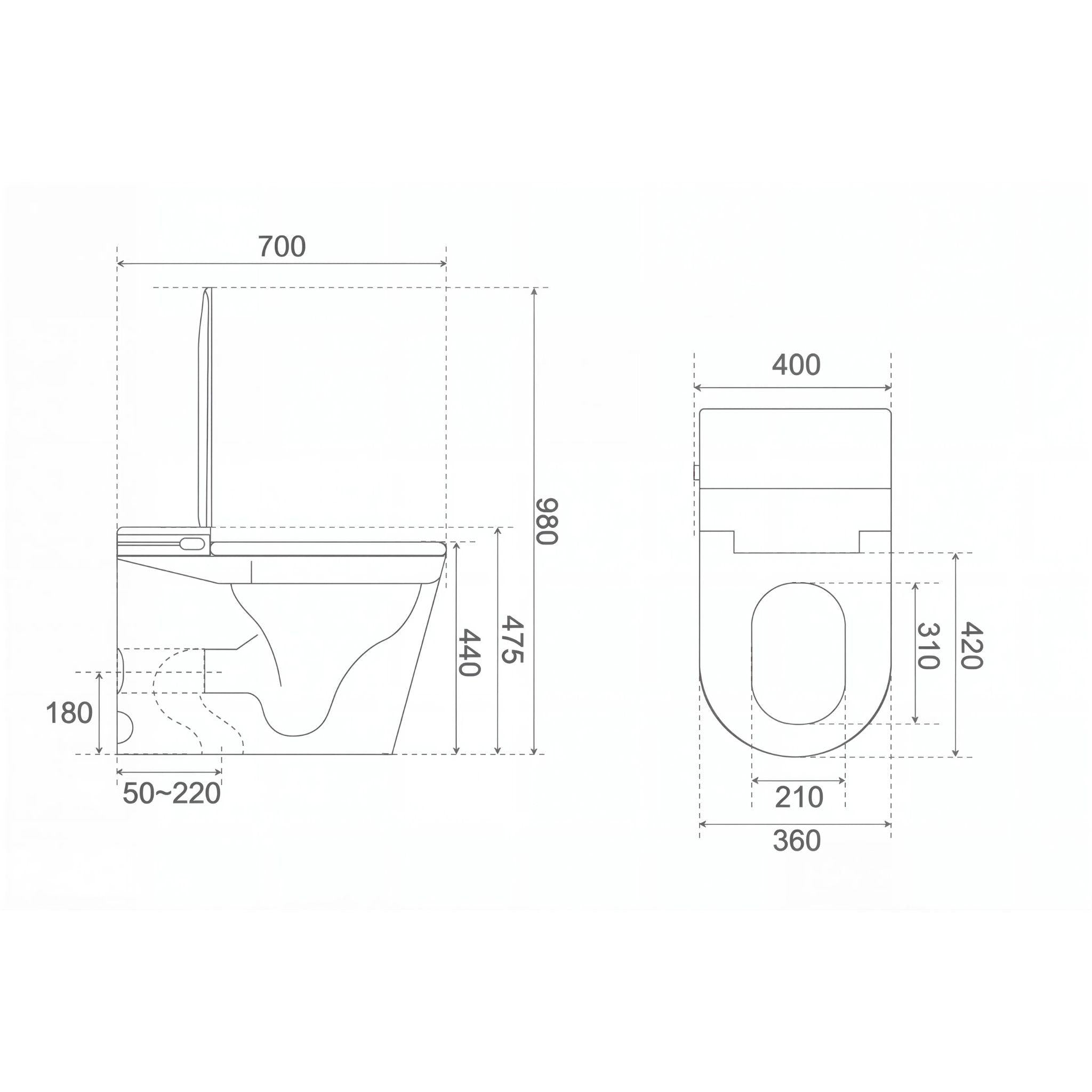 LUKKA EVO WALL FACED SMART TOILET WITH SMART SEAT WHITE